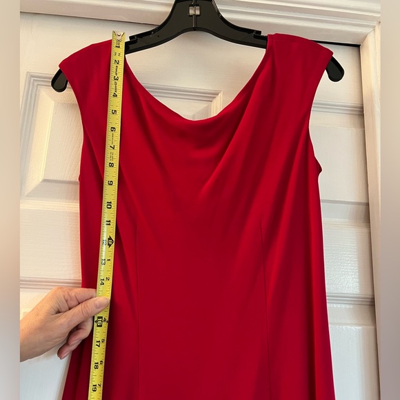 Barely worn red slinky stretchy mid length dress - Picture 4 of 7